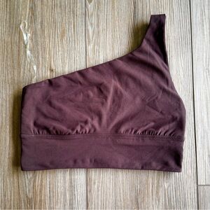 lululemon Align Asymmetrical Bra in Espresso color Size 8 Unpadded